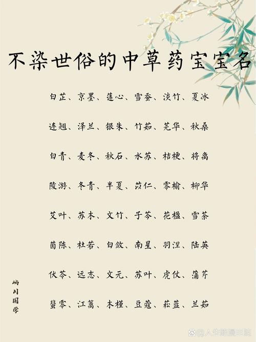 宝宝中草药起名字 带火的中草药名字