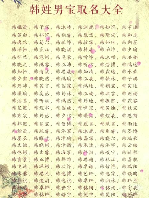 韩姓宝宝取名可爱女孩 韩姓女宝宝名字乳名