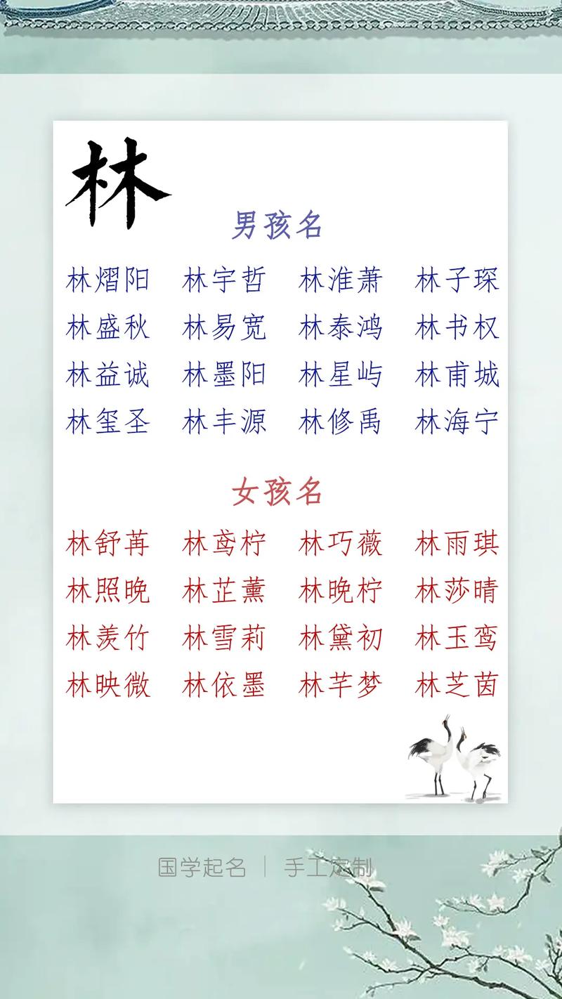 林宝宝起名木火 女宝宝名字推荐带林字