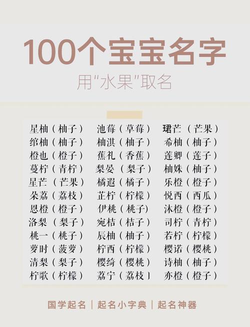 新生宝宝水果取名大全 水果取名创意名字男孩