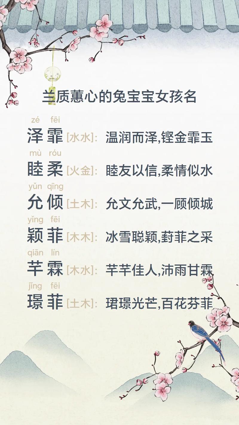 兰质蕙心的兔宝宝起名禁忌 温婉大方的兔宝宝起名有讲究