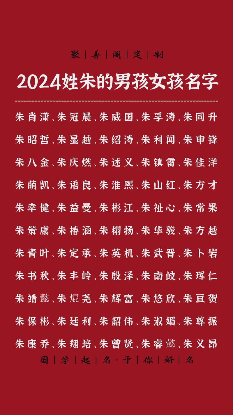 朱姓龙年男宝宝起名宜用字 朱姓龙宝宝取名两个字