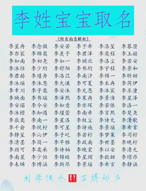 李姓宝宝起名5月底 李姓宝宝取名技巧分享