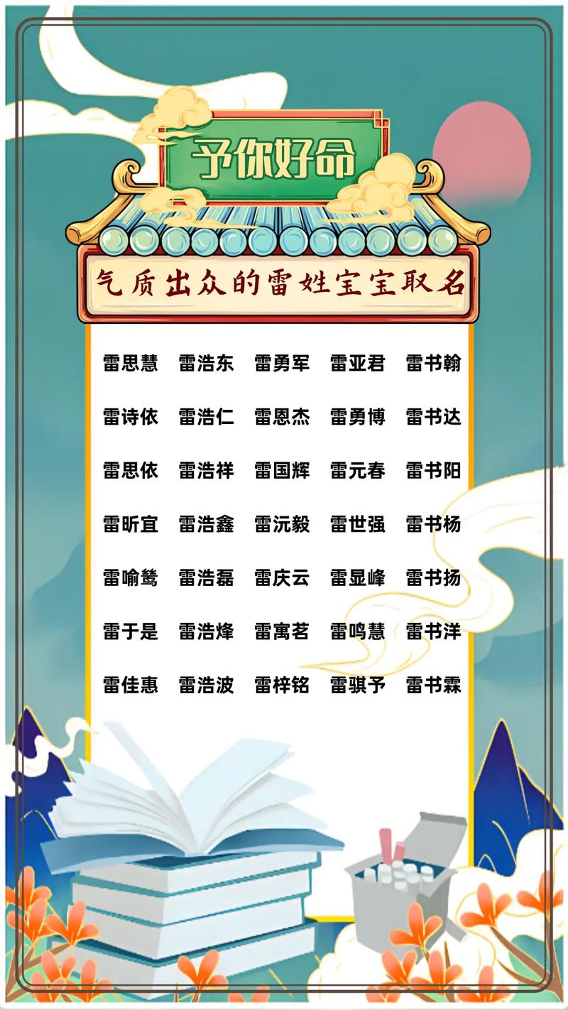 2025雷姓牛宝宝取名 雷姓男孩取名大全牛宝宝