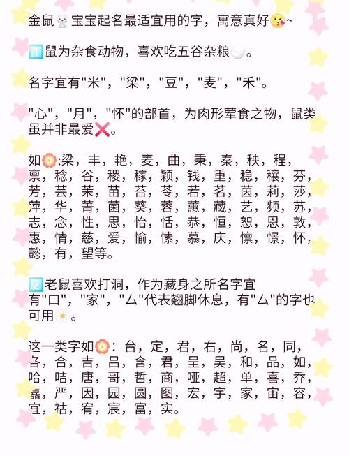 鼠年宝宝起名宜用字忌用字 鼠年宝宝起名用什么字好听