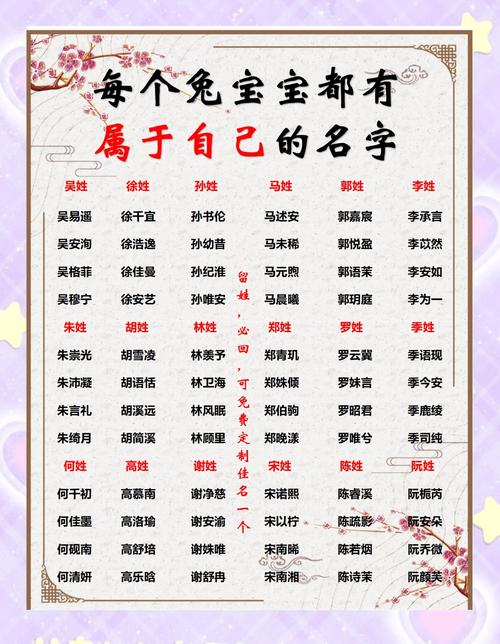 兔宝宝取名带数字 兔宝宝起名五行推荐