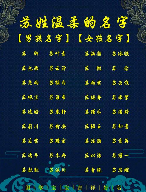 给姓苏的女宝宝起名 苏姓女孩起名大气一点