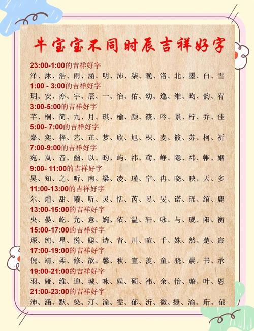 牛年女宝宝时辰八字起名字 牛年最好的三个时辰