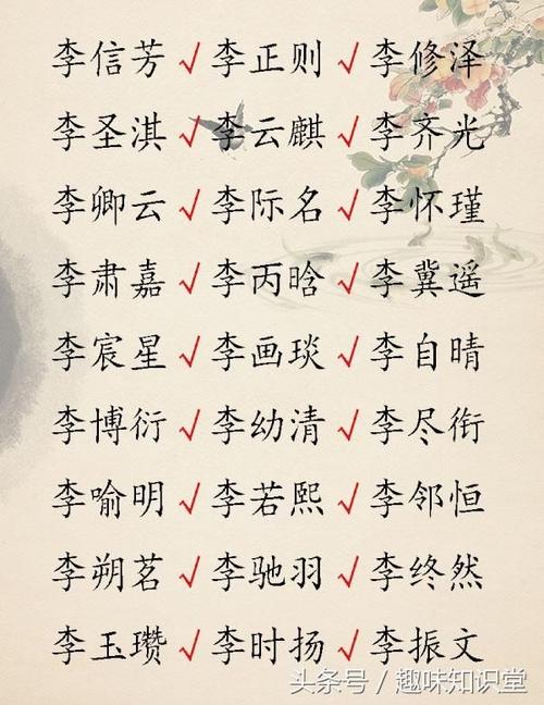 虎年男宝宝姓李起名字 姓李龙年出生的男孩名字