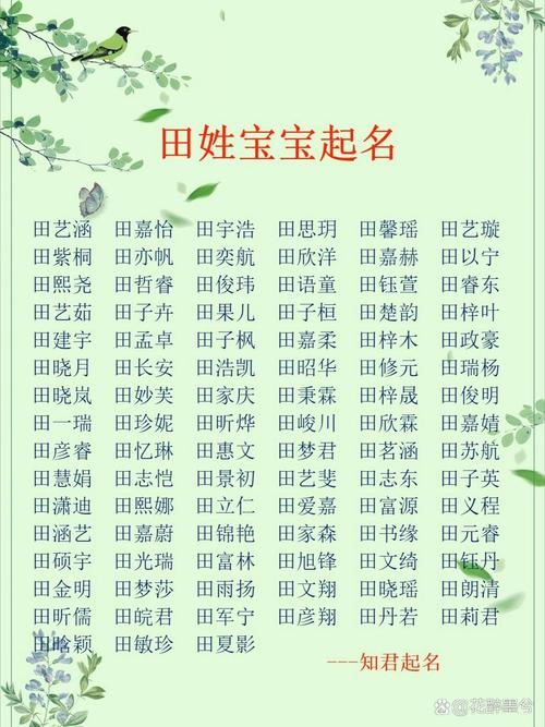 四月牛宝宝田姓起名 牛年生田姓双胞胎名字大全