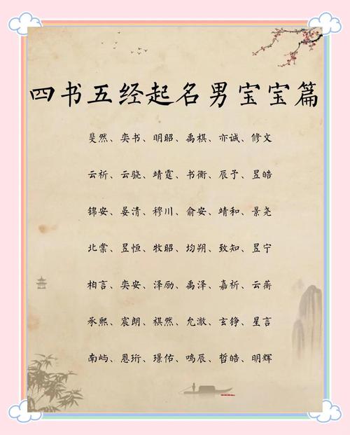 取名字的书籍中国起名宝典男宝宝 起名字大全男孩顺口