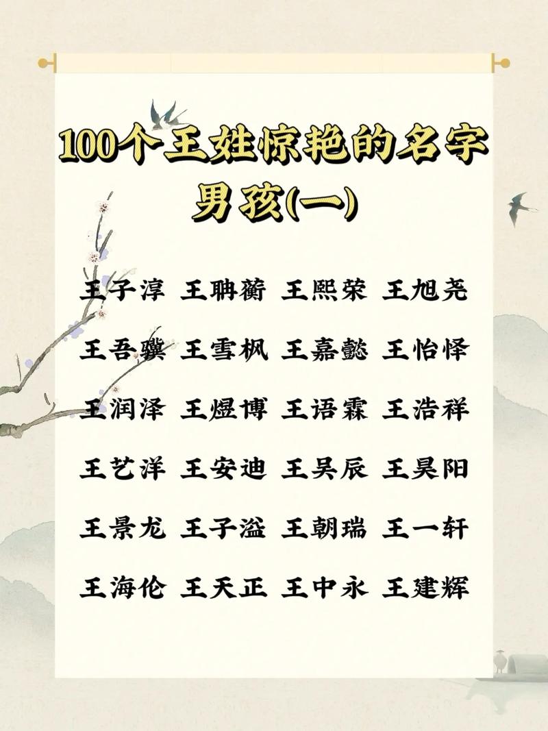 姓王男孩取名兔宝宝名字 王字取名大全男孩兔