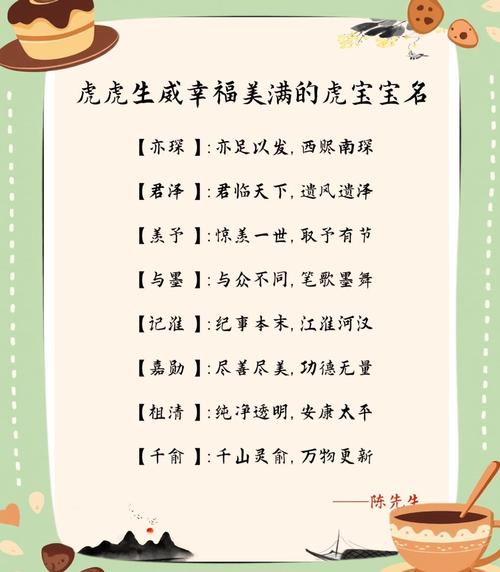 虎年生什么宝宝取名 2025年出生宝宝取名书