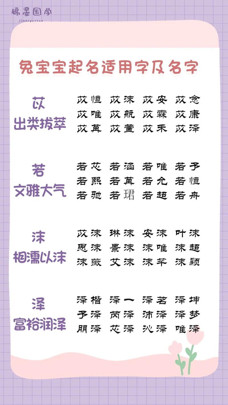 兔宝宝起名用远字 属兔名字中最旺的字