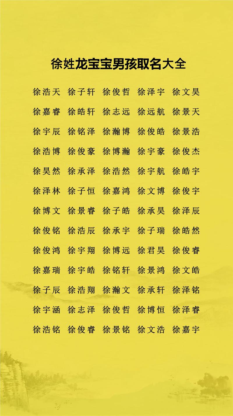 龙宝宝取名徐姓好吗男孩 龙宝宝徐姓起名大全女孩